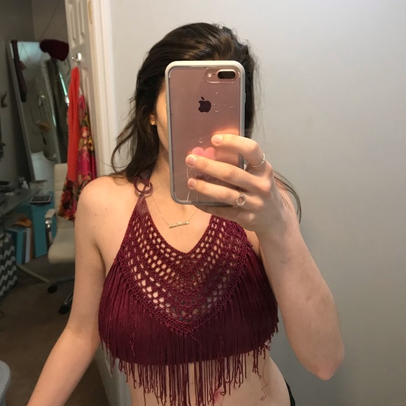Maroon bathing suit top! - Picture 3 of 3